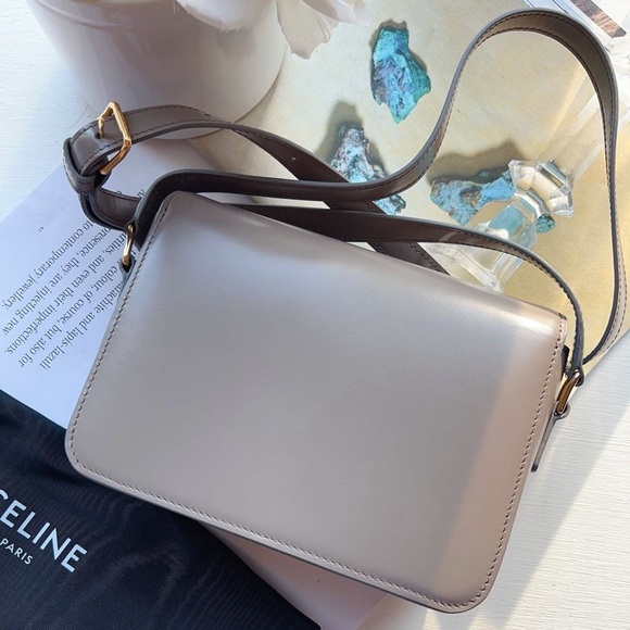 Celine Teen Triomphe Crossbody Bag Grey - Picture 8 of 8